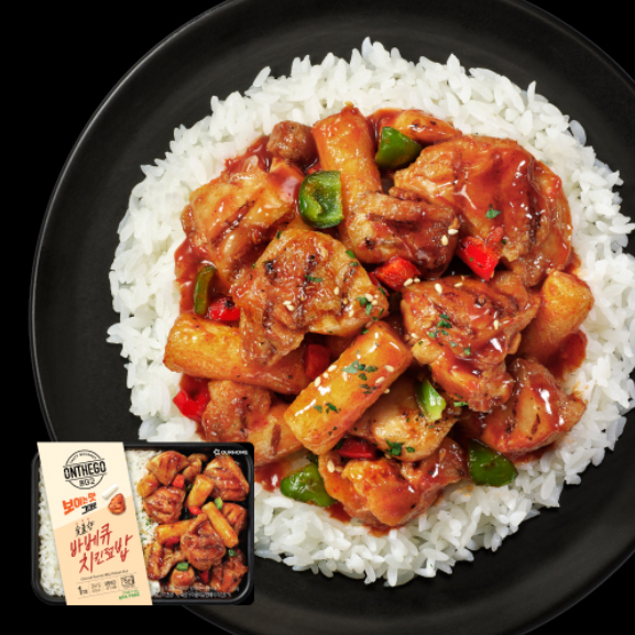 온더고 숯불향 바베큐치킨덮밥(냉동/341g)