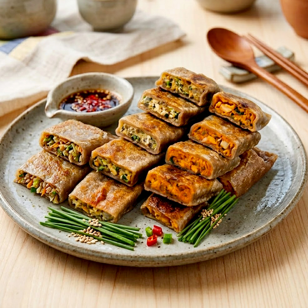 메밀전병세트(김치,고기)(300g)